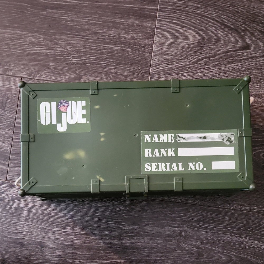 G.I. Joe Green Storage Box Vintage 90s Locker Plastic HASBRO